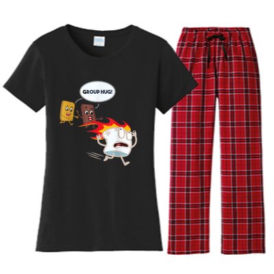 Funny For Men Smores Marshmallow Camping Roasting Women's Flannel Pajama Set