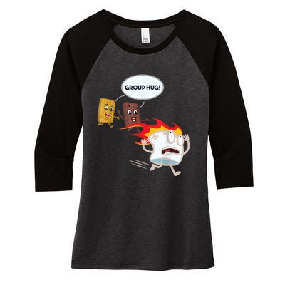 Funny For Men Smores Marshmallow Camping Roasting Women's Tri-Blend 3/4-Sleeve Raglan Shirt