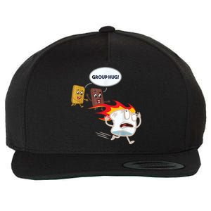 Funny For Men Smores Marshmallow Camping Roasting Wool Snapback Cap