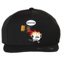 Funny For Men Smores Marshmallow Camping Roasting Wool Snapback Cap