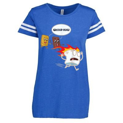 Funny For Men Smores Marshmallow Camping Roasting Enza Ladies Jersey Football T-Shirt