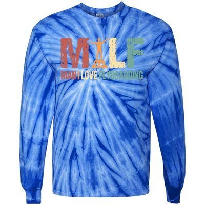 Flyboard Funny Milf I Love Flyboarding Water Sports Gift Tie-Dye Long Sleeve Shirt