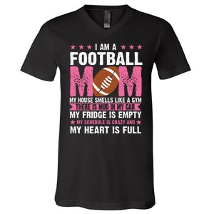 Funny Football Mom Quote Fan V-Neck T-Shirt