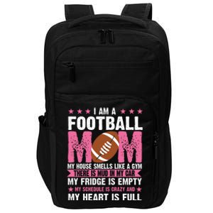 Funny Football Mom Quote Fan Impact Tech Backpack