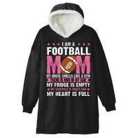 Funny Football Mom Quote Fan Hooded Wearable Blanket