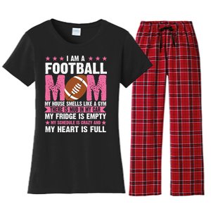 Funny Football Mom Quote Fan Women's Flannel Pajama Set