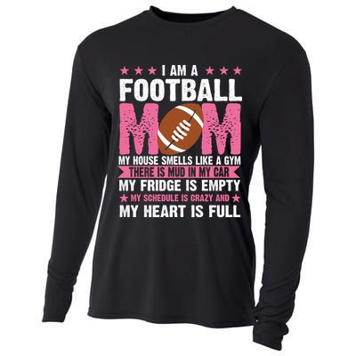 Funny Football Mom Quote Fan Cooling Performance Long Sleeve Crew