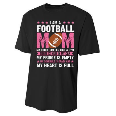 Funny Football Mom Quote Fan Performance Sprint T-Shirt