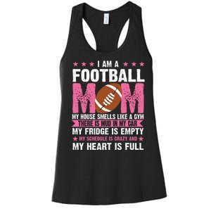 Funny Football Mom Quote Fan Women's Racerback Tank