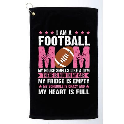 Funny Football Mom Quote Fan Platinum Collection Golf Towel