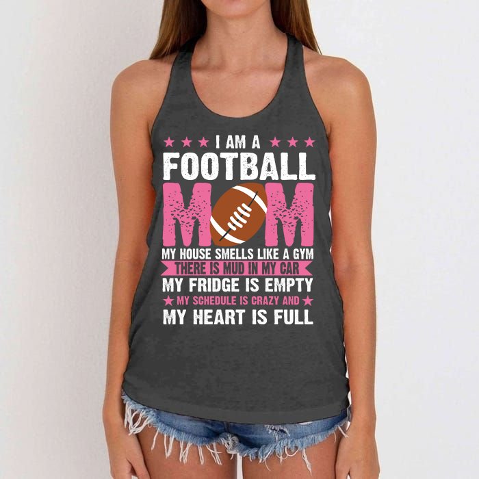 Funny Football Mom Quote Fan Women's Knotted Racerback Tank