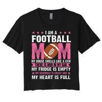 Funny Football Mom Quote Fan Women's Crop Top Tee