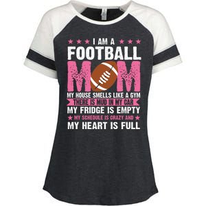 Funny Football Mom Quote Fan Enza Ladies Jersey Colorblock Tee