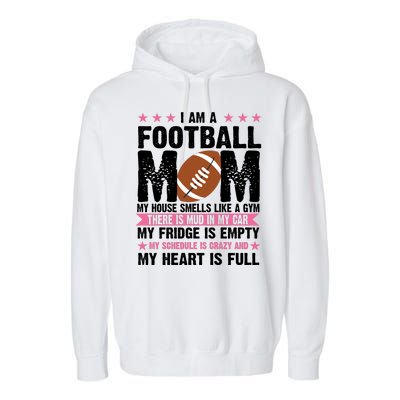 Funny Football Mom Quote Fan Garment-Dyed Fleece Hoodie