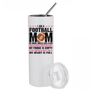 Funny Football Mom Quote Fan Stainless Steel Tumbler