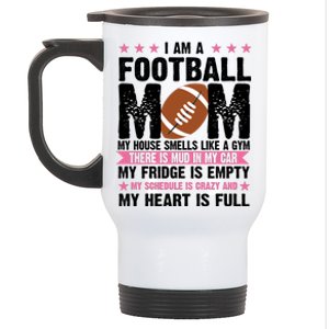 Funny Football Mom Quote Fan Stainless Steel Travel Mug