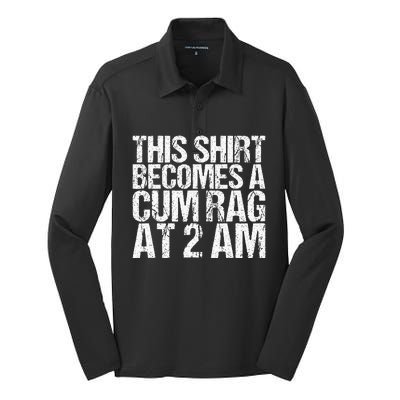 Funny For Men Women With Sayings Cum Rag Silk Touch Performance Long Sleeve Polo