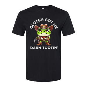 Funny Frog Meme Gluten Got Me Darn Tootin Gluten Free Diet Softstyle CVC T-Shirt