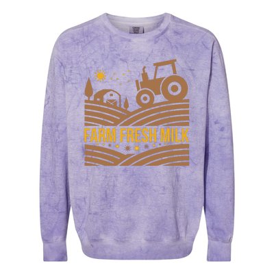 Farm Fresh Milk Colorblast Crewneck Sweatshirt