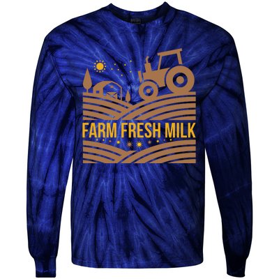 Farm Fresh Milk Tie-Dye Long Sleeve Shirt