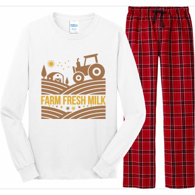 Farm Fresh Milk Long Sleeve Pajama Set