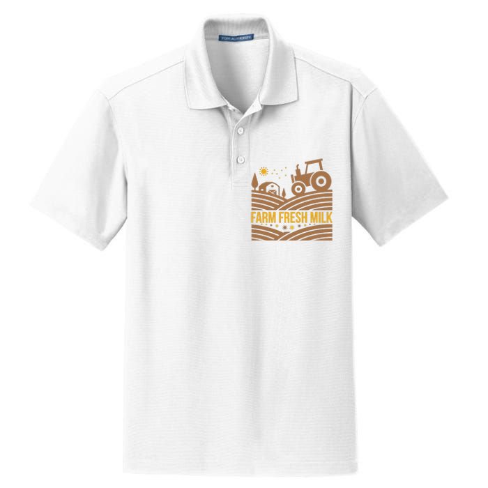 Farm Fresh Milk Dry Zone Grid Polo