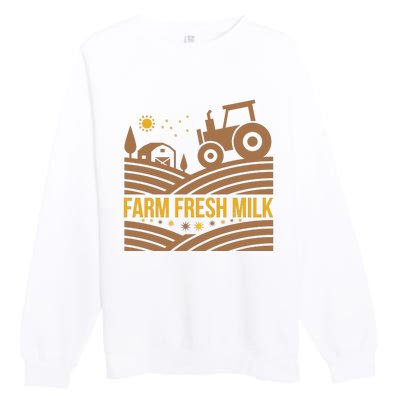 Farm Fresh Milk Premium Crewneck Sweatshirt