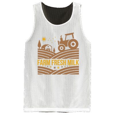 Farm Fresh Milk Mesh Reversible Basketball Jersey Tank