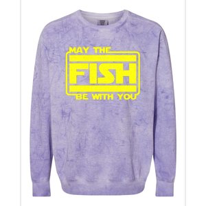 Funny Fishing May The Fish Be With You Fisher Colorblast Crewneck Sweatshirt