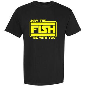 Funny Fishing May The Fish Be With You Fisher Garment-Dyed Heavyweight T-Shirt