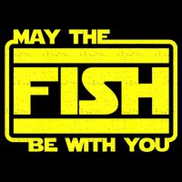 Funny Fishing May The Fish Be With You Fisher Drawstring Bag