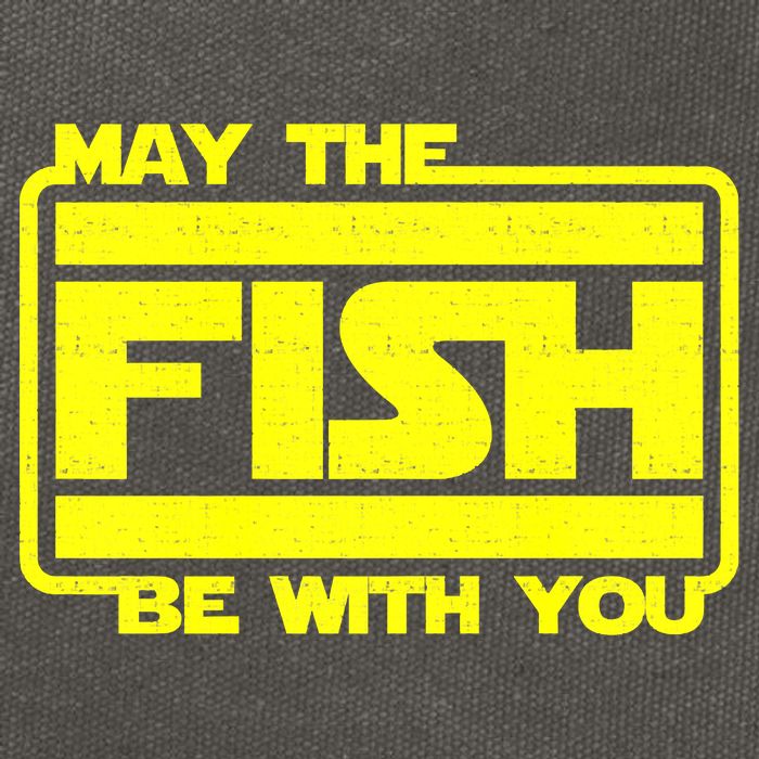 Funny Fishing May The Fish Be With You Fisher Cotton Canvas Backpack