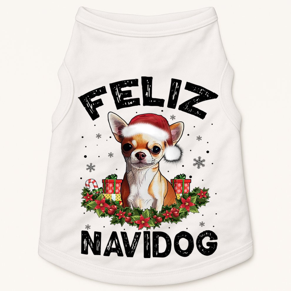 Funny Feliz Navidog Chihuahua Dog Lover Gift Christmas Cute Gift Doggie Tank
