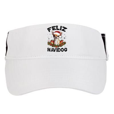 Funny Feliz Navidog Chihuahua Dog Lover Gift Christmas Cute Gift Adult Drive Performance Visor