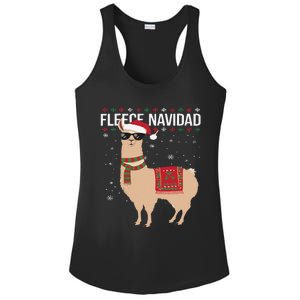 Fleece Feliz Navidad Cute Llama Christmas Ladies PosiCharge Competitor Racerback Tank