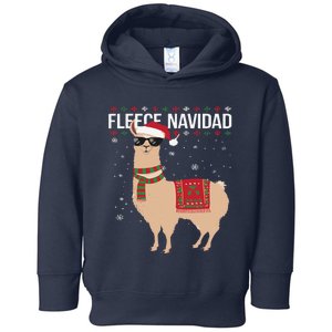 Fleece Feliz Navidad Cute Llama Christmas Toddler Hoodie