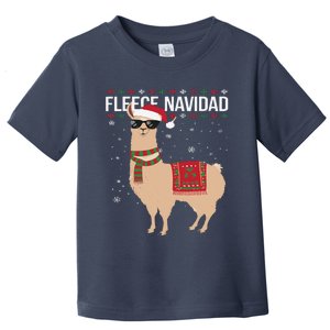 Fleece Feliz Navidad Cute Llama Christmas Toddler T-Shirt