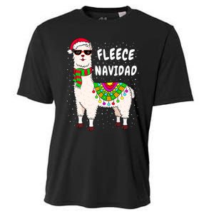 Fleece Feliz Navidad Llama Christmas Cute Xmas Gift Cooling Performance Crew T-Shirt