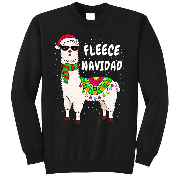 Fleece Feliz Navidad Llama Christmas Cute Xmas Gift Sweatshirt