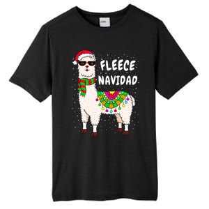 Fleece Feliz Navidad Llama Christmas Cute Xmas Gift Tall Fusion ChromaSoft Performance T-Shirt