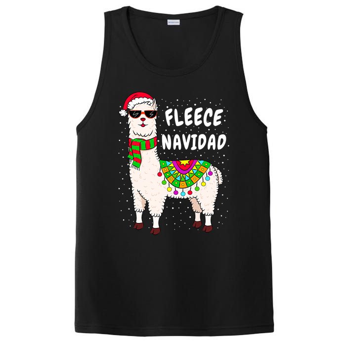 Fleece Feliz Navidad Llama Christmas Cute Xmas Gift PosiCharge Competitor Tank