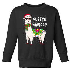 Fleece Feliz Navidad Llama Christmas Cute Xmas Gift Toddler Sweatshirt