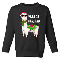 Fleece Feliz Navidad Llama Christmas Cute Xmas Gift Toddler Sweatshirt