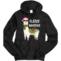 Fleece Feliz Navidad Llama Christmas Cute Xmas Gift Tie Dye Hoodie