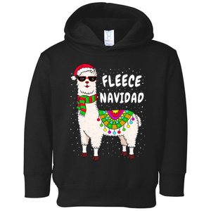 Fleece Feliz Navidad Llama Christmas Cute Xmas Gift Toddler Hoodie