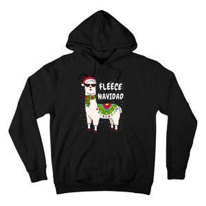 Fleece Feliz Navidad Llama Christmas Cute Xmas Gift Tall Hoodie