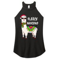 Fleece Feliz Navidad Llama Christmas Cute Xmas Gift Women's Perfect Tri Rocker Tank