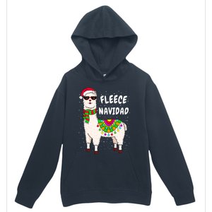 Fleece Feliz Navidad Llama Christmas Cute Xmas Gift Urban Pullover Hoodie