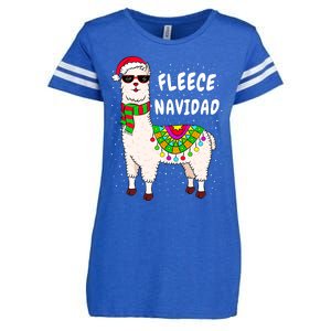 Fleece Feliz Navidad Llama Christmas Cute Xmas Gift Enza Ladies Jersey Football T-Shirt