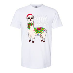 Fleece Feliz Navidad Llama Christmas Cute Xmas Gift Softstyle CVC T-Shirt